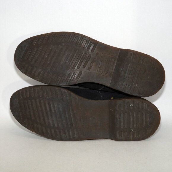 Vintage Made in England UK Dr. Martens Black Suede Oxford Lace Up 4 Eye Mens 11 - Picture 12 of 14